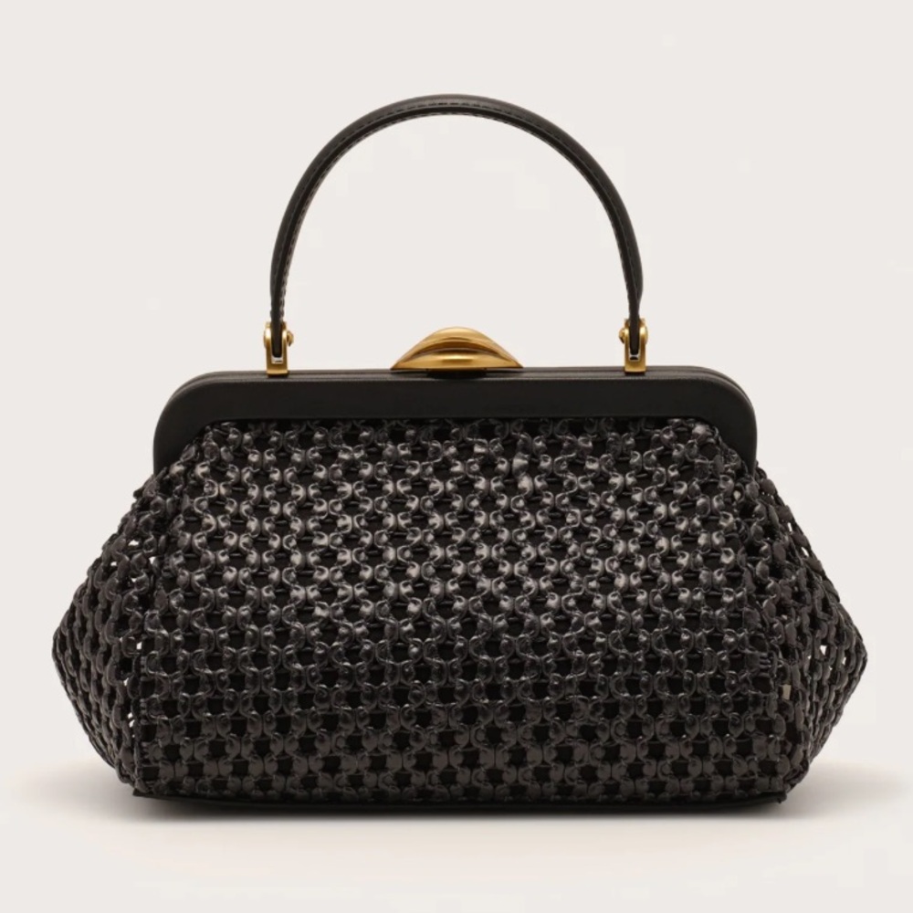 NEW Cult Gaia Zuma Woven Crossbody Bag Black - Picture 6 of 6